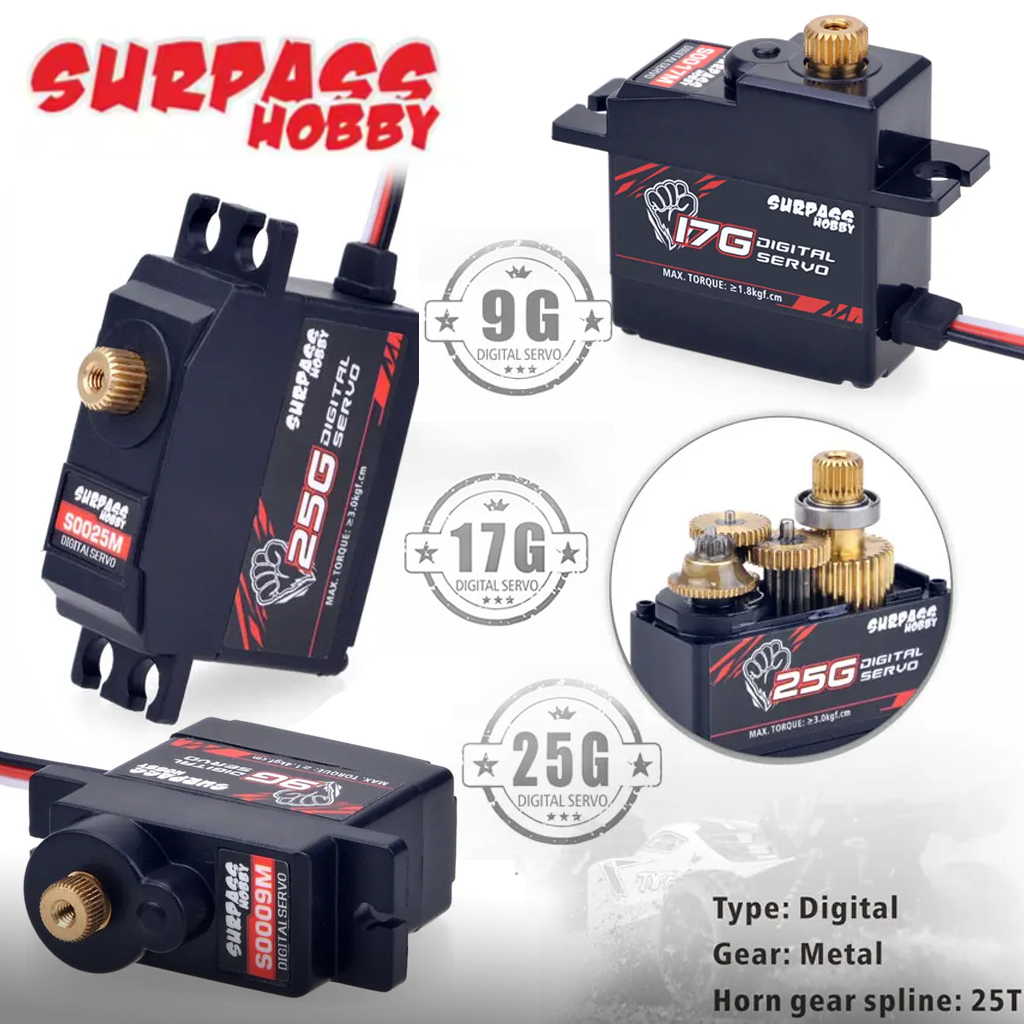 Rc Hobby Plane - 4PCS SURPASS Hobby Waterproof Servo 9g